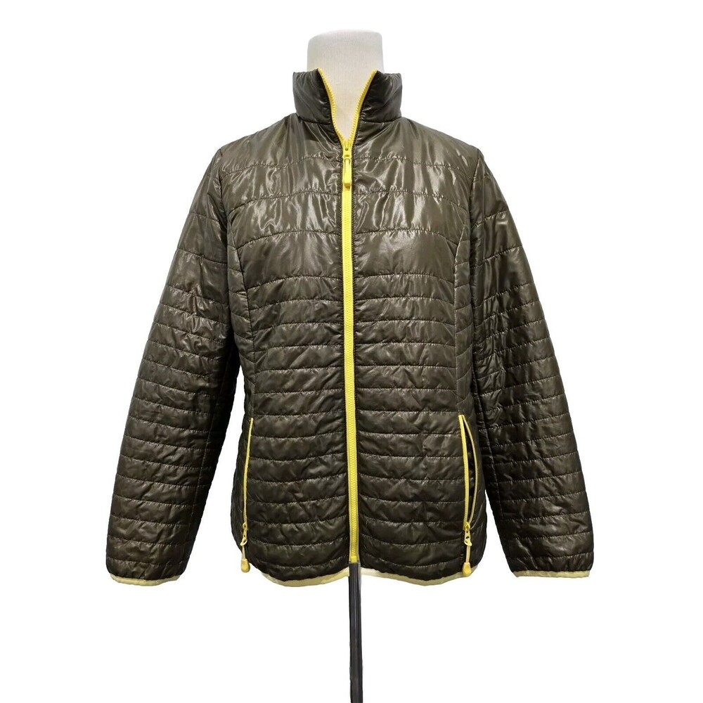 Talbots Primaloft Jacket Full Zip Warmth/Soft/Light Weight‎ Army Green Size Sp